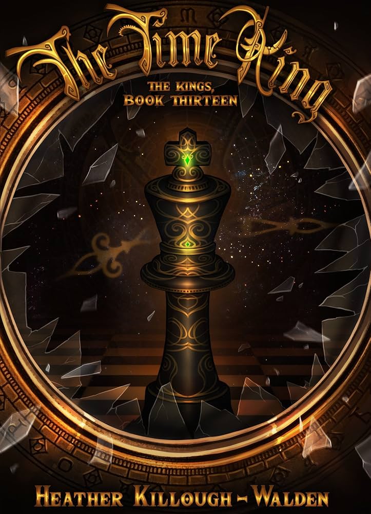 Time King – Ilustración digital de reloj épico, personaje de dominio del tiempo