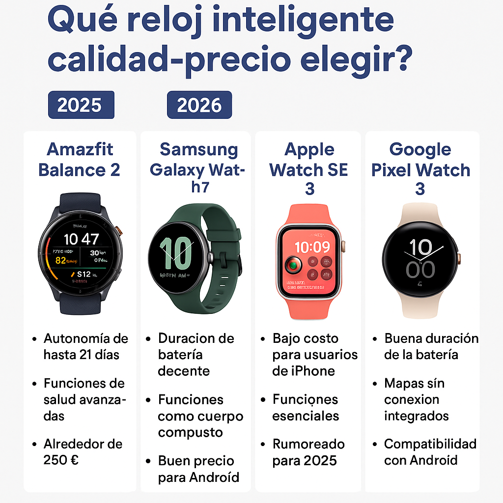 Smartwatch Amazfit 2026: Funciones, precios y comparativas – Guía completa