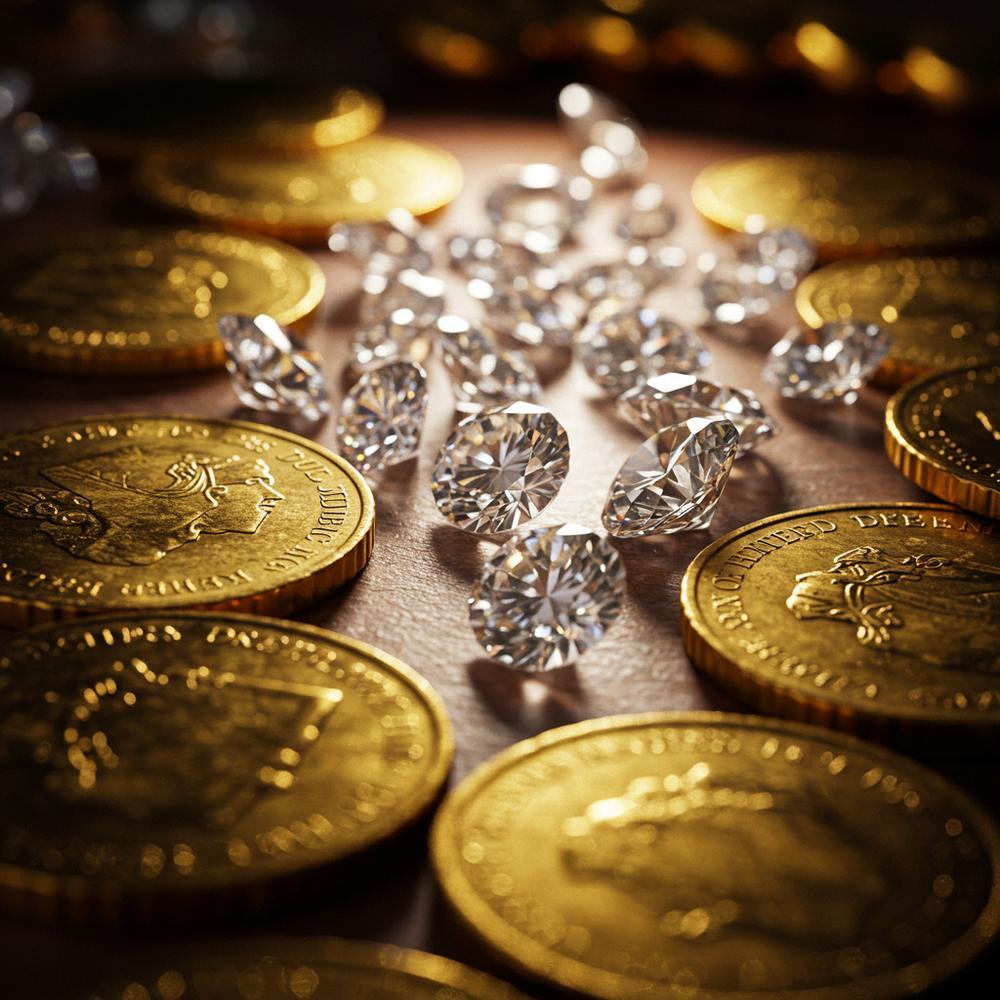 Imágenes de joyas de oro y diamantes: elegancia y brillo para tu marca