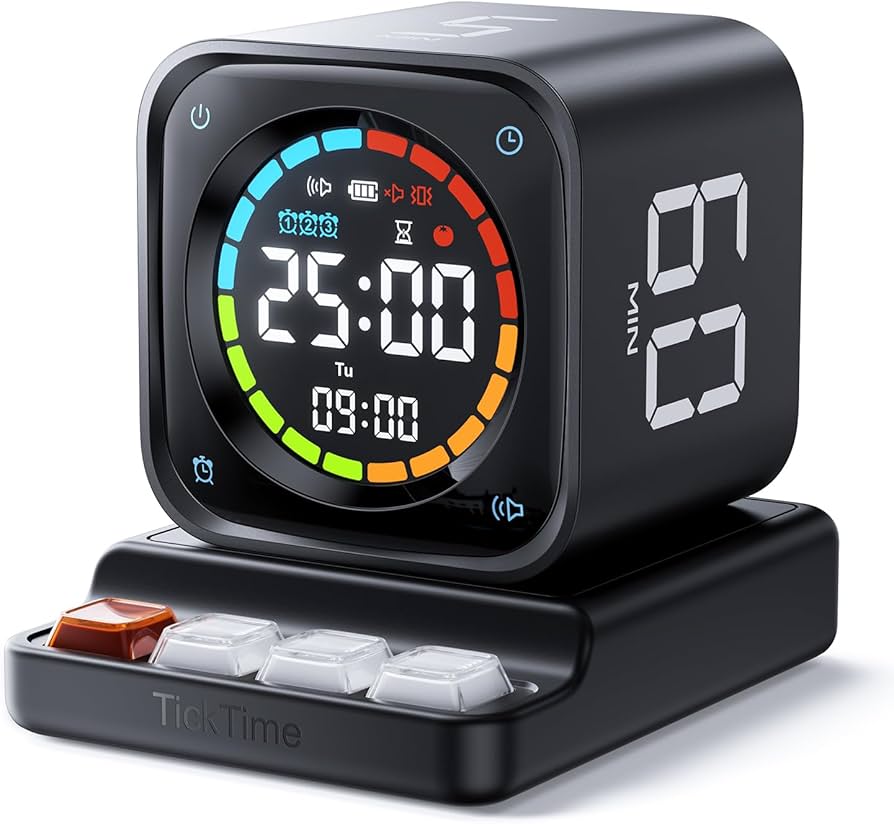 Imagen de Tic Time: reloj digital con diseño moderno y estilo futurista